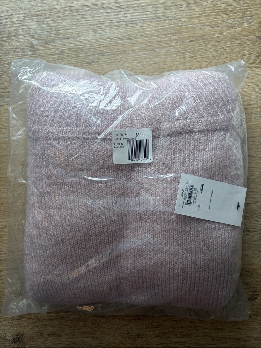 Nine West "Soft Mauve" Off-the-Shoulder Sweater — Size XS, NWT
